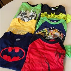 Boy’s shirt lot of 6 character shirts